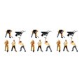 thumbnail image 2 of Decodeary Figurines Peintes Authentiques 1/64 pour Projets DIY, Mise en Page de Table de Sable, Miniatures de Collection 1:87 3Ensemble, 2 of 6