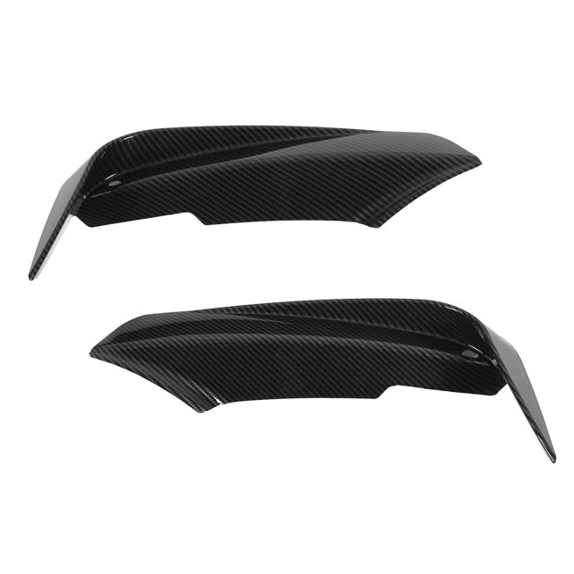 Front Bumper Vent Spoiler, Stylish Front Bumper Fin Left Right For Car Carbon Fiber Style