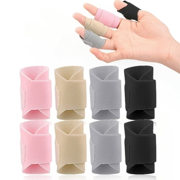 Estbridge 8Pcs Finger Splints Trigger Finger Support Braces Finger Tape Finger Wraps Straps Finger Stabilizer for Injury Pain Relief Broken Arthritis Sprain Support Protect Multicolor