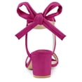 thumbnail image 3 of BLISSFUL STEP Women's Open Toe Back Ankle Tie Chunky Heel Sandals, 3 of 6