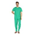 thumbnail image 1 of Inkmeso Solid Nightwear Set For Mens Tshirt And Pants Pajama Set Short Sleeve Pjs Loungewear Set, 1 of 8