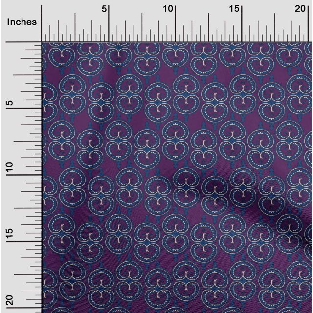 oneOone Georgette Viscose Fabric Swirl Block Decor Fabric Printed BTY 42 Inch Wide