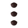 thumbnail image 3 of Youkk Easy To Install Double-layer Plastic Flowerpot For Walls Drainage Flower Pot Coffee 3Set, 3 of 6