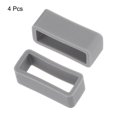 thumbnail image 3 of Unique Bargains Watch Band Strap Loops Silicone for 19mm Width Watch Band, Deep Gray 4 Pack, 3 of 5