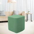 thumbnail image 3 of Housses de Pouf Repose-Pieds Carrées Tabouret Décoratif Vert, 3 of 7