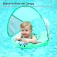 thumbnail image 3 of Float Non-Inflatable Baby Float with Tail Float Canopy Infant Lying Swimming Ring Pool Swim Trainer for 3-24 Months Baby, 3 of 7