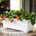 thumbnail image 5 of Window Sill Flower Pot with Holes and Tray for Indoor Outdoor Garden Balcony Vegetable Rectangular Planter, 5 of 5