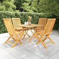 thumbnail image 1 of vidaXL 5 Piece Garden Dining Set Solid Teak Wood, 1 of 5