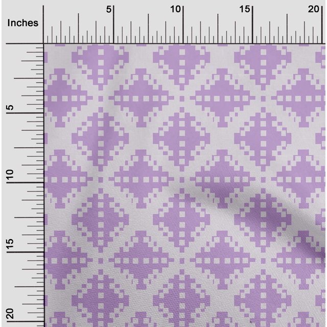 oneOone Viscose Jersey Fabric Check Kasuri Print Fabric BTY 60 Inch Wide