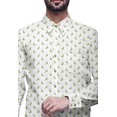 thumbnail image 4 of BESTMAN Chemise en Coton Imprimée avec Poches Col Évasé Boutonnée Chemise Formelle, 4 of 5