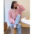 thumbnail image 4 of Wyeysyt Womens Cardigan Sweater Button Down Long Sleeve Chunky Soft Knit Sweater Fall Open Front Loose Casual Cardigan Coat, 4 of 8