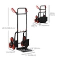 thumbnail image 3 of Diable Pliable à 6 Roues, Capacité de 264 Lb, Noir et Rouge, 3 of 10