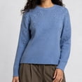 thumbnail image 2 of Devoted, Embroidered Flower Sweater , Sizes XS-XL, 2 of 5