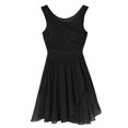 thumbnail image 4 of LiiYii Robe de Ballet Sans Manches en Maille Fluide pour Femmes Costume de Danse Lyrique pour Performance sur Scène Noir TP, 4 of 8