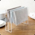 thumbnail image 3 of Dishcloth Rag Drying Rack, Hand Towel Washcloth Holder Stand Kitchen Countertop Desktop Metal Dish Cloth Hanger[white], 3 of 9