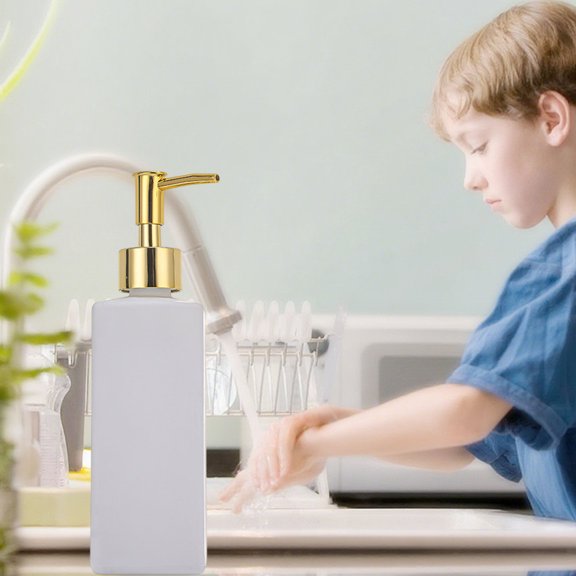Uuiauoio Refillable Foaming Soap Dispenser Glass Bottle for Hand Soap Body Wash Bathroom Kitchen Countertop Decor Multi-Use Pump Easy Refill Stylish Design