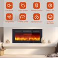 thumbnail image 4 of Bingirl 36-Inch Wide Black Wall-Mounted Electric Fireplace with Remote Control and Touch Screen, 4 of 10