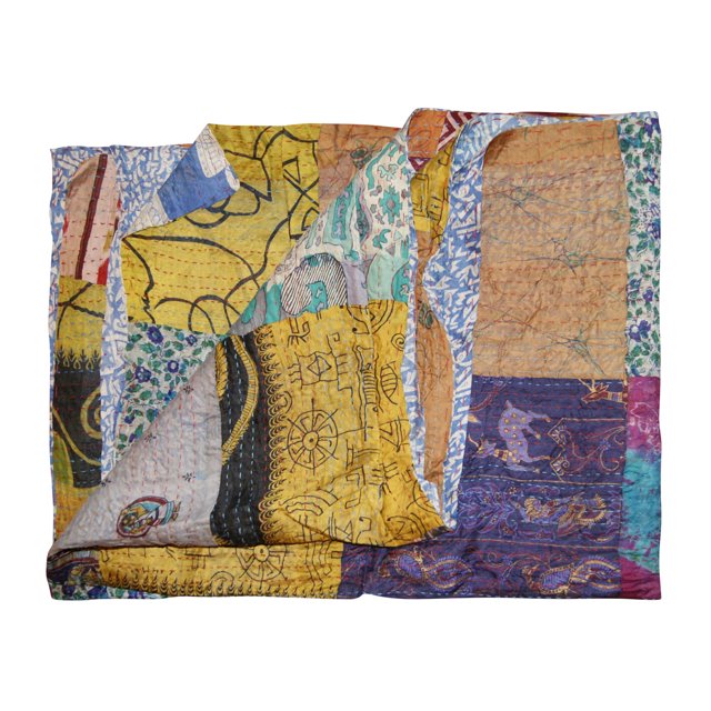 Taj Hotel Kantha Silk Blend Throw | 60"x90" | A