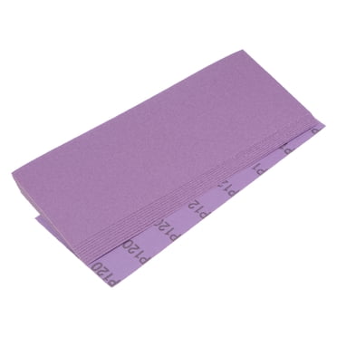Unique Bargains 10 Pack Purple Sanding Sheets 120 Grit 9' x 3.7' Aluminum Oxide Sandpapers Wet Dry Polish