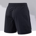 thumbnail image 4 of Sentmoon Cargo Shorts for Men Elastic High Waist Athletic Shorts with Zipper Pockets Men Loose Drawstring Solid Color 2025 Summer Golf Shorts Trendy for Sports Practice Black XXXXL, 4 of 6