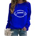 thumbnail image 1 of EQWLJWE Chandails de Jour de Match pour Femmes Raglan à Manches Longues Chandails à Enfiler Hauts T-Shirt Graphique de Saison de Football T-Shirt Décontracté à Col Rond Blouse Chandails de Jour de Match Femmes Grande Taille Hauts d'Halloween, 1 of 5