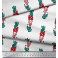 thumbnail image 3 of Soimoi Cotton Voile Fabric Leaves & Floral Block Printed Fabric 1 Yard 42 Inch Wide, 3 of 4