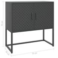 thumbnail image 4 of vidaXL Buffet Anthracite 75x35x75 cm Acier, 4 of 5