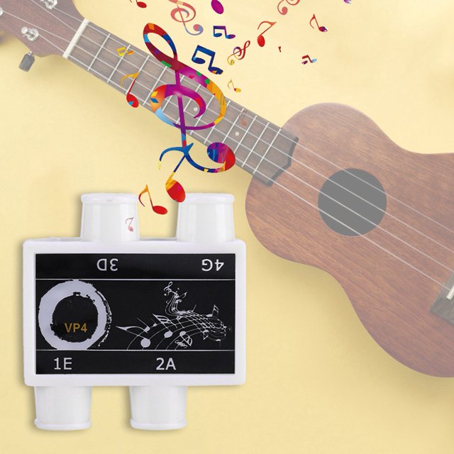 Portable Tuner Pitch Pipe, 4 Tones Lightweight With Case Ukulele Tuner Pitch, For Ukulele Tuning