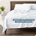thumbnail image 3 of Bare Home Flannel Sheet Set - 100% Cotton - Deep Pocket - King, White, 4-Pieces, 3 of 7