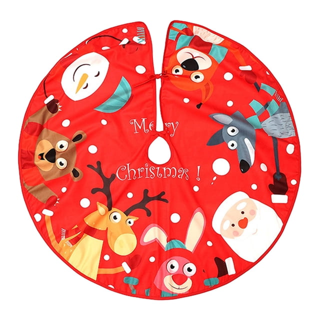 Pisexur Christmas Tree Skirt ,Many patterns 35.13"Christmas Tree Upholstered Bottom Cover, Suitable For Christmas Tree Decorations, Christmas Family Gathering Christmas Decorations Christmas Gifts