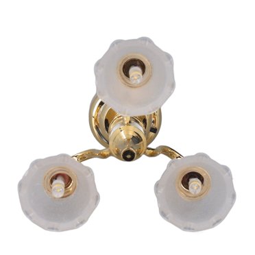 Dollhouse Miniature Chandelier, 3 Heads 1:12 Scale Dollhouse Ceiling Light  For Micro Landscape
