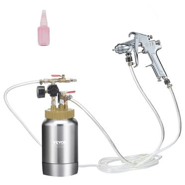 VEVOR Réservoir de Peinture en Aérosol à Pression 2 L/0,5 Gal, Pot à Pression de Peinture à Air Léger, Pistolet de Pulvérisation à Buse 1,8 mm Tuyaux 3 m, 45 Psi Max