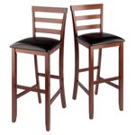 Simone 2Pc Ladder-back Bar Stool Set