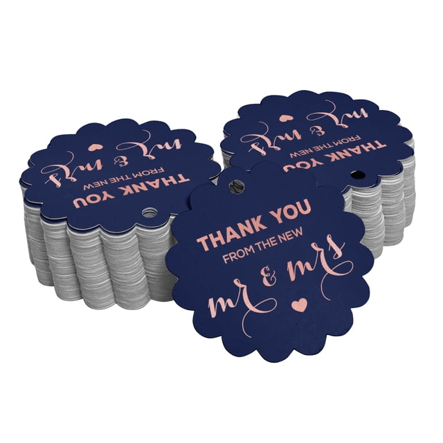 Inkdotpot Rose Gold Foil Paper Hang Tags Thank You From The New Wedding Favor Tags 50 Pieces