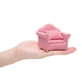 thumbnail image 2 of Single Sofa - Wide Application Single Gift Polyester Application Miniature Single Sofa chequer fringe, 2 of 7