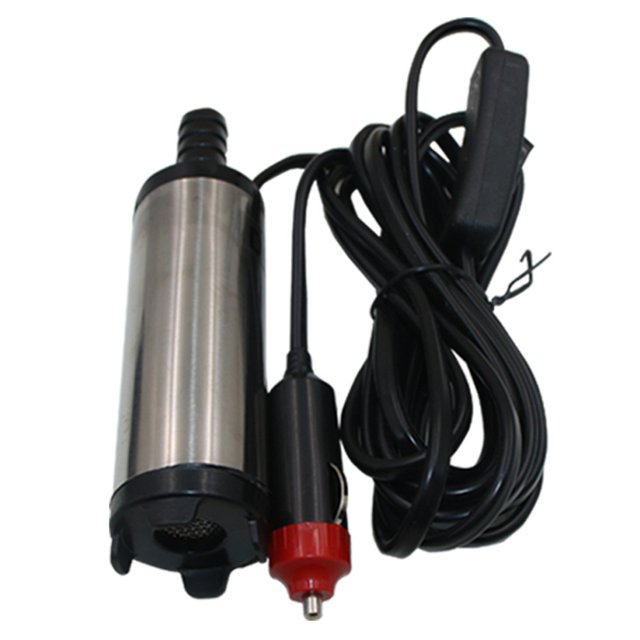 Agiferg 12V Submersible Pump 38mm Water Oil Diesel Fuel Transfer Cigarette Plug