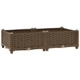 thumbnail image 4 of vidaXL Planter Raised Flower Bed with Rattan Look Plant Box Polypropylene, 4 of 6