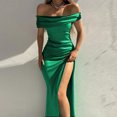 thumbnail image 2 of Ketyyh-chn99 Robes de Cocktail pour Femmes Robe d'Été Col en V Manches Courtes Robe de Soirée Élégante Robe Maxi de Fête Vert,P, 2 of 5