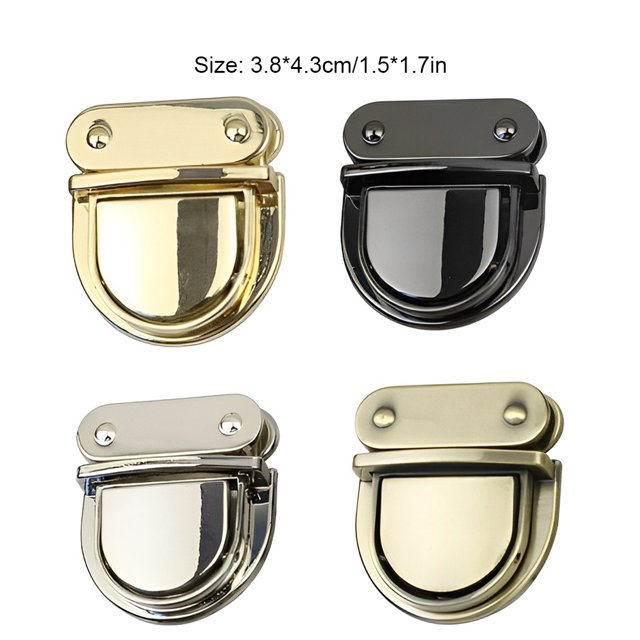 stanreset 38MM Buckle Sturdy Metal Small Portable Buckles Tool Wear Resistance Turn Lock Bag Purse Decoration Closure Golden