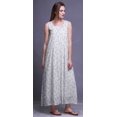 thumbnail image 3 of Bimba Robe de Nuit en Rayonne Imprimée pour Femmes, Sans Manches, Tenue de Nuit, Robe Maxi - TG, 3 of 5