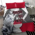thumbnail image 4 of Greenland Bedding Set with Arctic Fox, Mountains, and Frozen Yet Fierce Text, 4 of 7