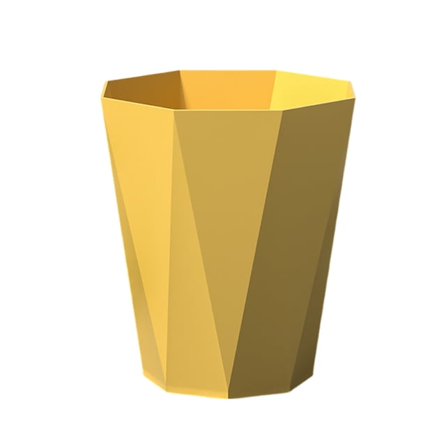 Polygon Small Wastebasket Garbage Container Paper Organizer For Home Bathroom Laundry Kitchen Kids Room Dorm Desk