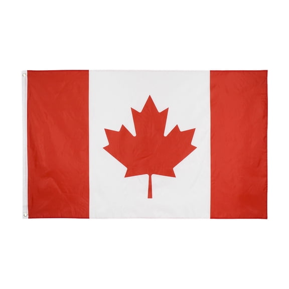Large Canada Flag Outdoor Decorations Polyester National Day Celebration Banner with Brass