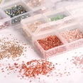 thumbnail image 4 of Unique Bargains 33g Crushed Glass Chips 6 Colors 1-3mm, Purple Color Series, 4 of 5