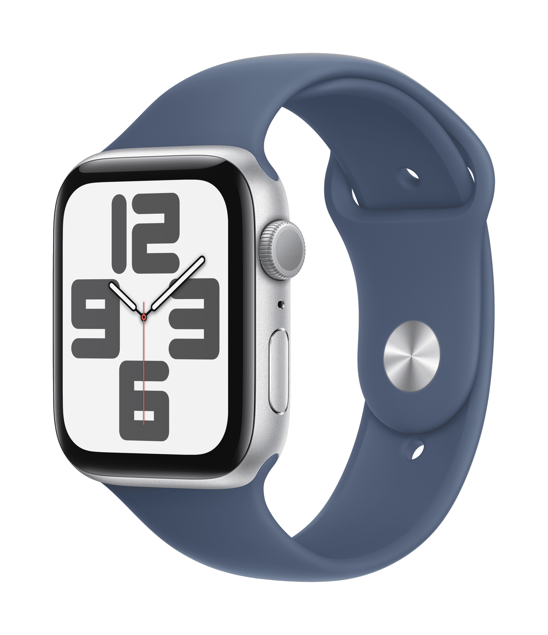 Apple Watch SE2 40mm GPS boîtier aluminium argent avec bracelet sport denim M/G