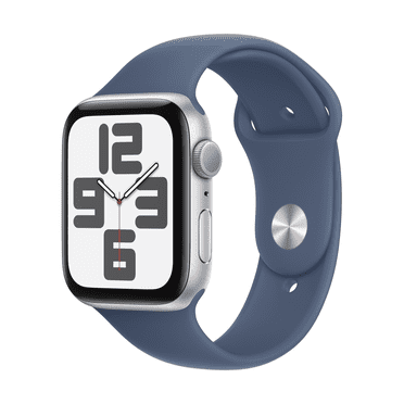 Apple Watch SE2 40mm GPS Silver Aluminum Case with Denim Sport Band M/L