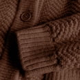 thumbnail image 3 of ShomPort Coats for Girls Unisex Drawstring Raglan Sleeve Button Hooded Tetxured Jackets with Pockets Spring Winter Casual Outwear, 3 of 6
