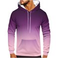 thumbnail image 1 of Rbaofujie Chandails de Gym Hommes Hommes Décontracté Mode Col Rond Poches Imprimé Dégradé Chandail à Enfiler Manches Longues Hauts Chandail à Capuchon Garçons Chandails, 1 of 5