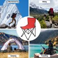 thumbnail image 2 of CSChome Chaise Pliante Chaise de Camping Tabouret Pliant Portable Design Ergonomique Taille Compacte avec Dossier, 2 of 6