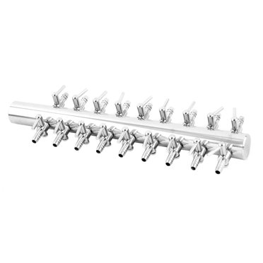 Unique Bargains Aquarium 18 Way Inline Manifold Air Flow Pump Tubing Splitter Control Valve